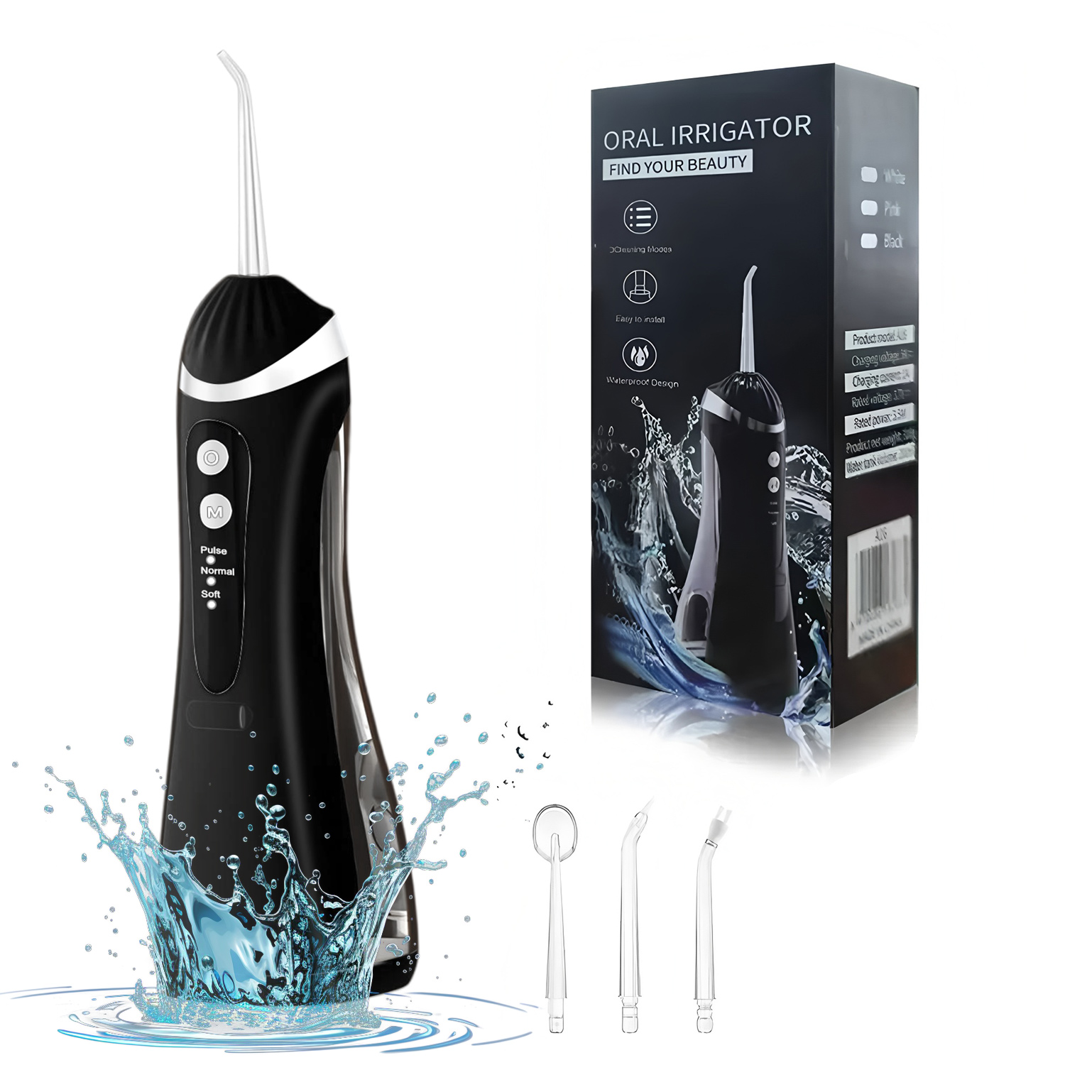 Water Flosser Cordless - Portable Cordless Dental Water Irrigator Flosser