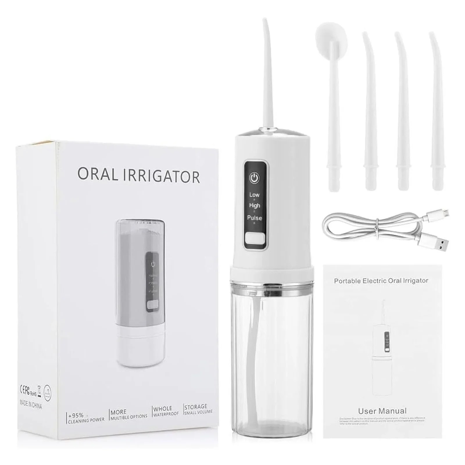 Water Flosser Cordless - Water Dental Waterpick Irrigator Ipx7 Waterproof