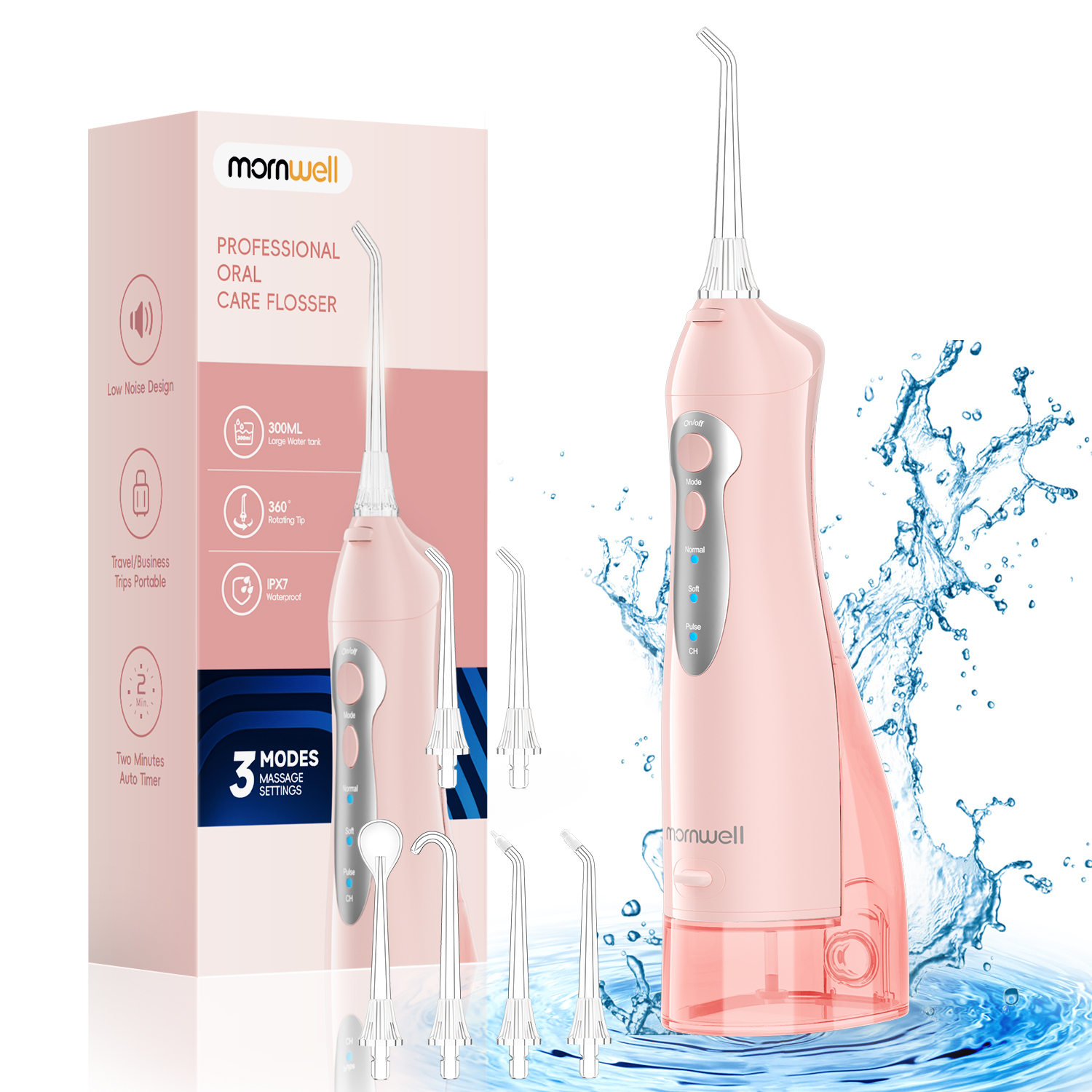 Water Flosser Cordless - Mornwell Newest D52 Water Flosse Jet