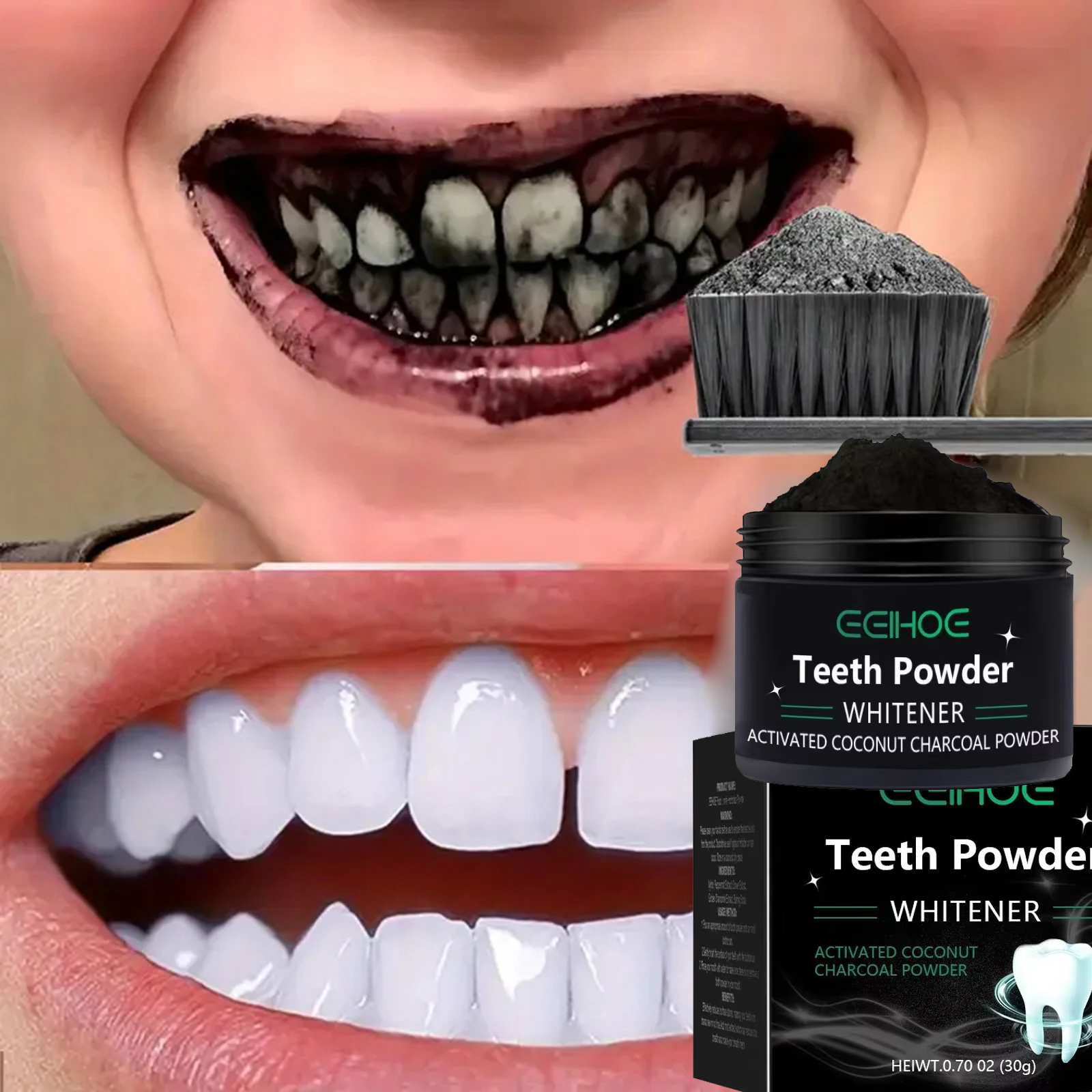 Teeth Whitening App - Teeth Brightening Whitening Powder Deep Cleaning