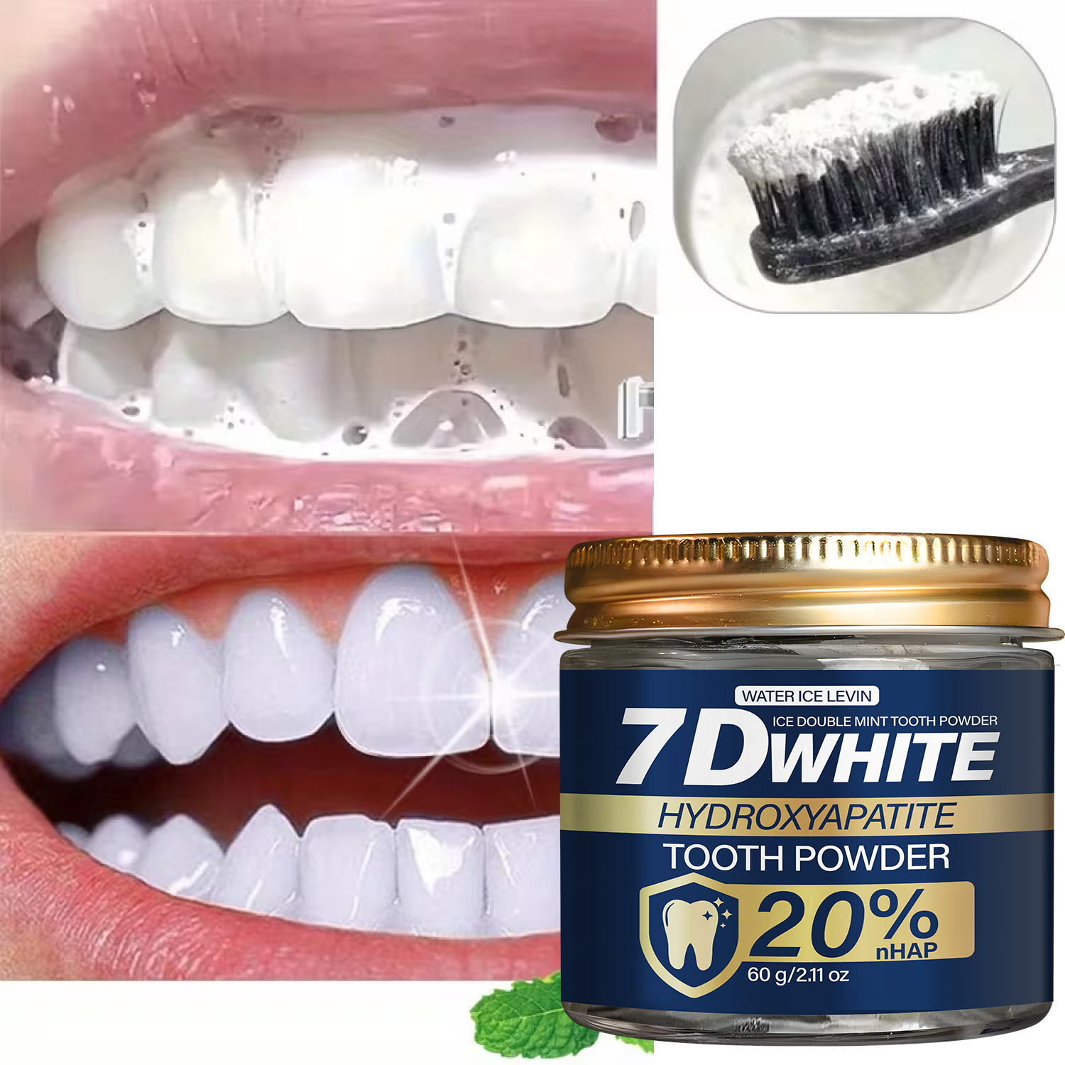 Teeth Whitening Filter - Hydroxyapatite Tooth Powder 60g, 20% nHAP