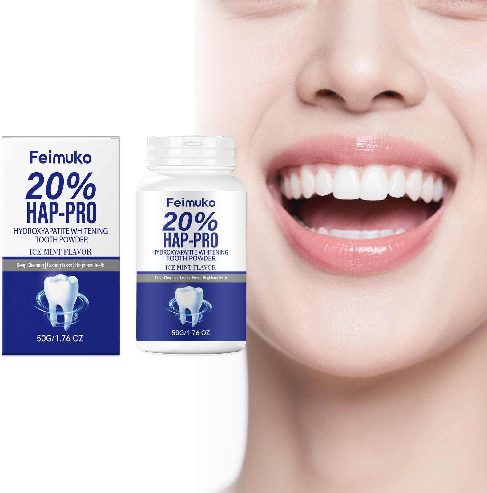 20% Hydroxyapatite Tooth Powde - Teeth Whitening App 리뷰 및 가격