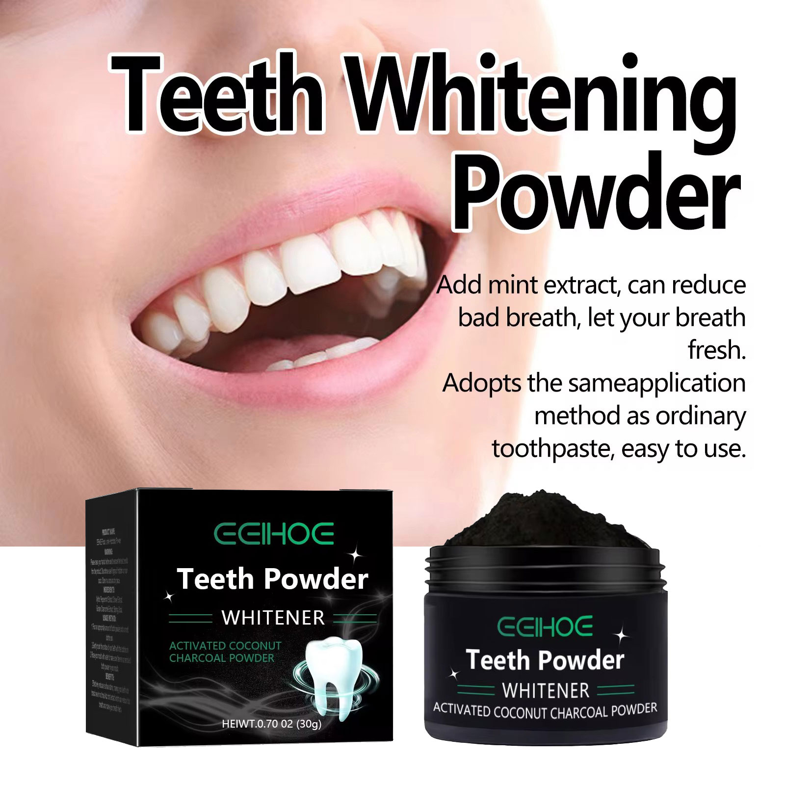 EELHOE Charcoal Powder for Tee - Teeth Whitening Charcoal 리뷰 및 가격