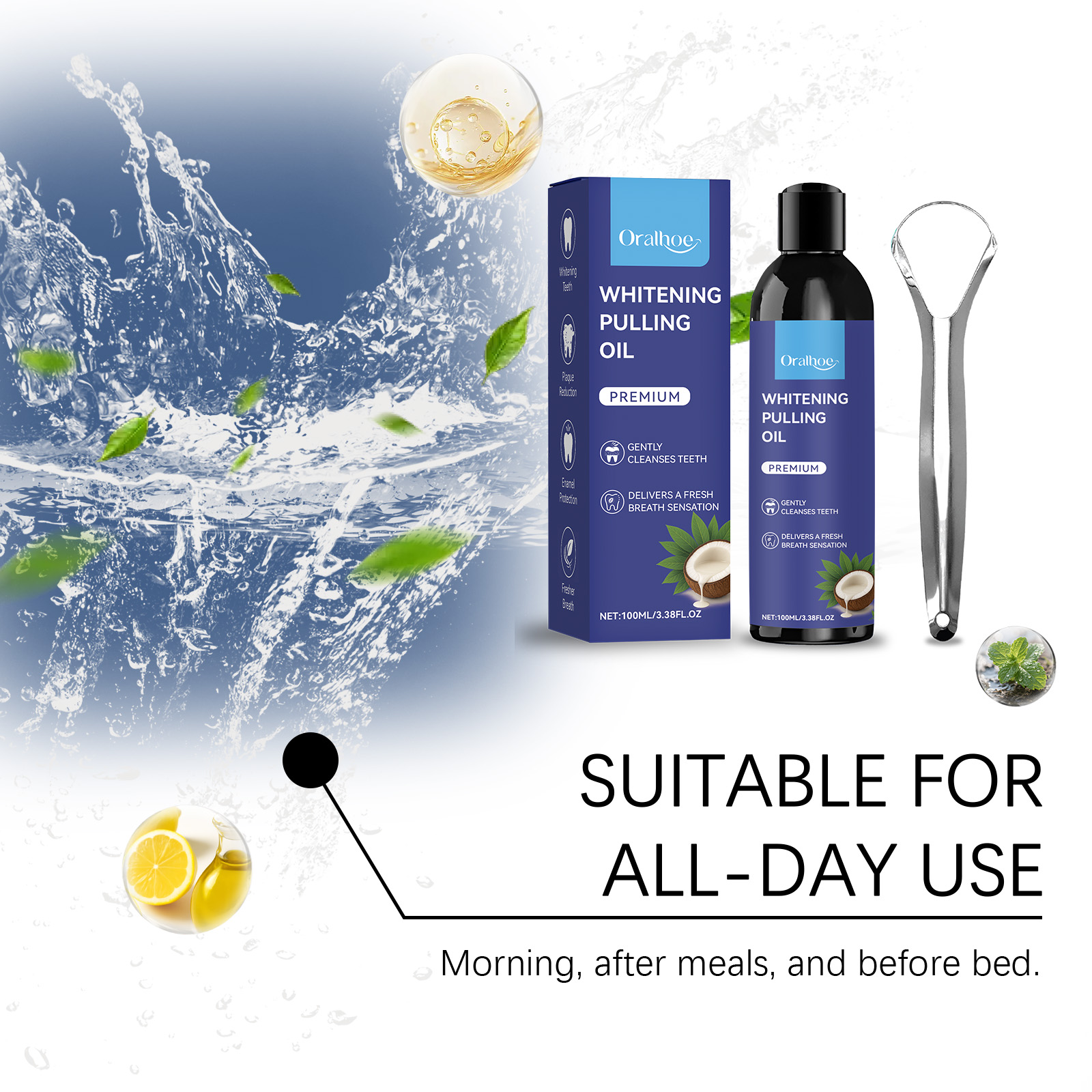 Coconut Oil Pulling Mouthwash  - Teeth Whitening Oil Pulling 리뷰 및 가격