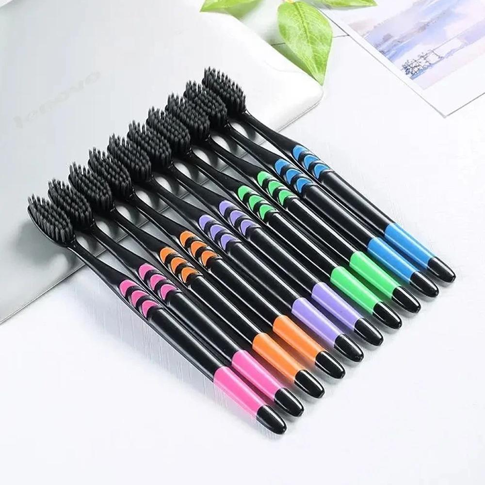 10PCS Toothbrush Natural Bambo - Teeth Whitening Charcoal 리뷰 및 가격