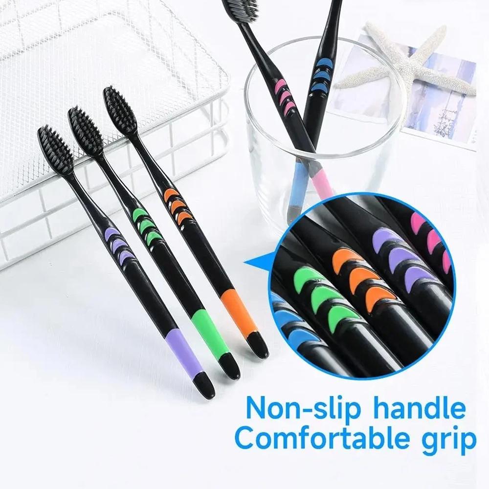 10PCS Toothbrush Natural Bambo - Teeth Whitening Charcoal 리뷰 및 가격