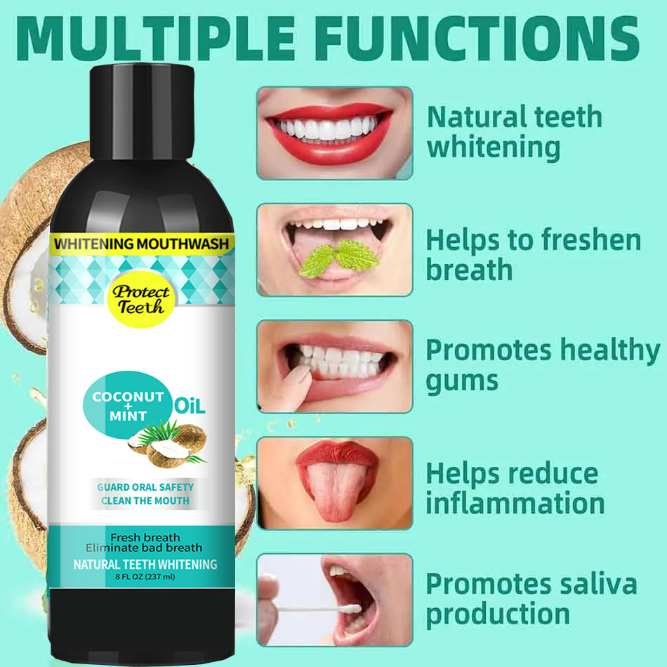 237ml Coconut Mint Pulling Oil - Teeth Whitening Oil Pulling 리뷰 및 가격