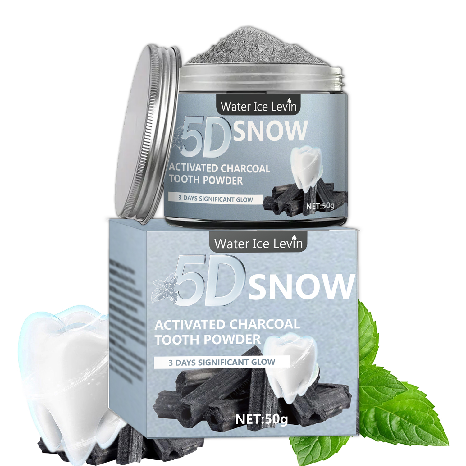 Water Ice Levin 5D Snow Activa - Teeth Whitening Charcoal 리뷰 및 가격