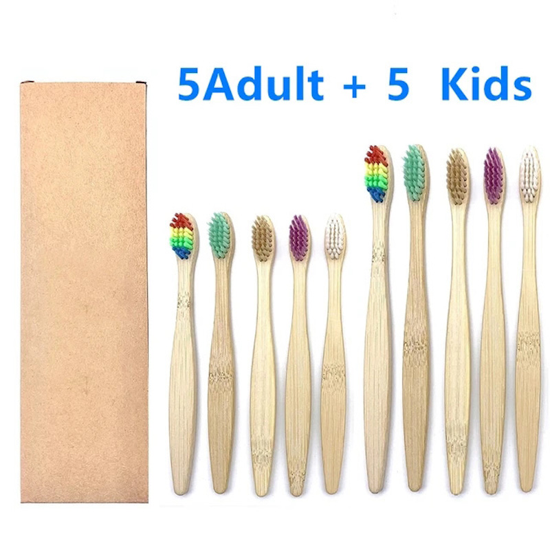 10PCS Natural Bamboo Toothbrus - Teeth Whitening Charcoal 리뷰 및 가격