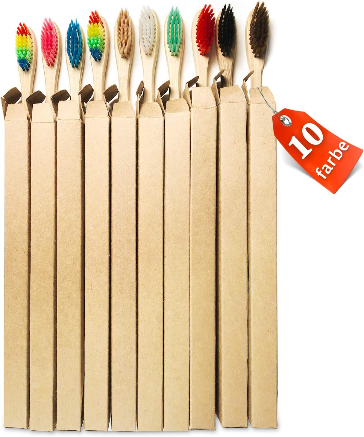 10PCS Natural Bamboo Toothbrus - Teeth Whitening Charcoal 리뷰 및 가격