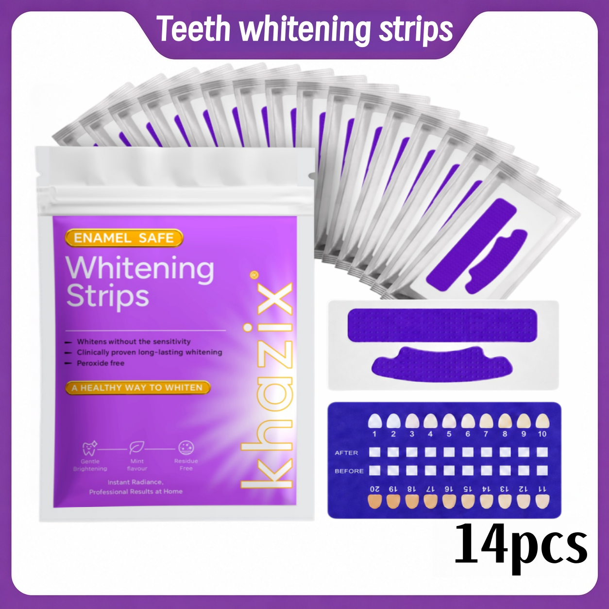 Teeth Whitening Strips 14 Pcs, - Teeth Whitening Kit 리뷰 및 가격