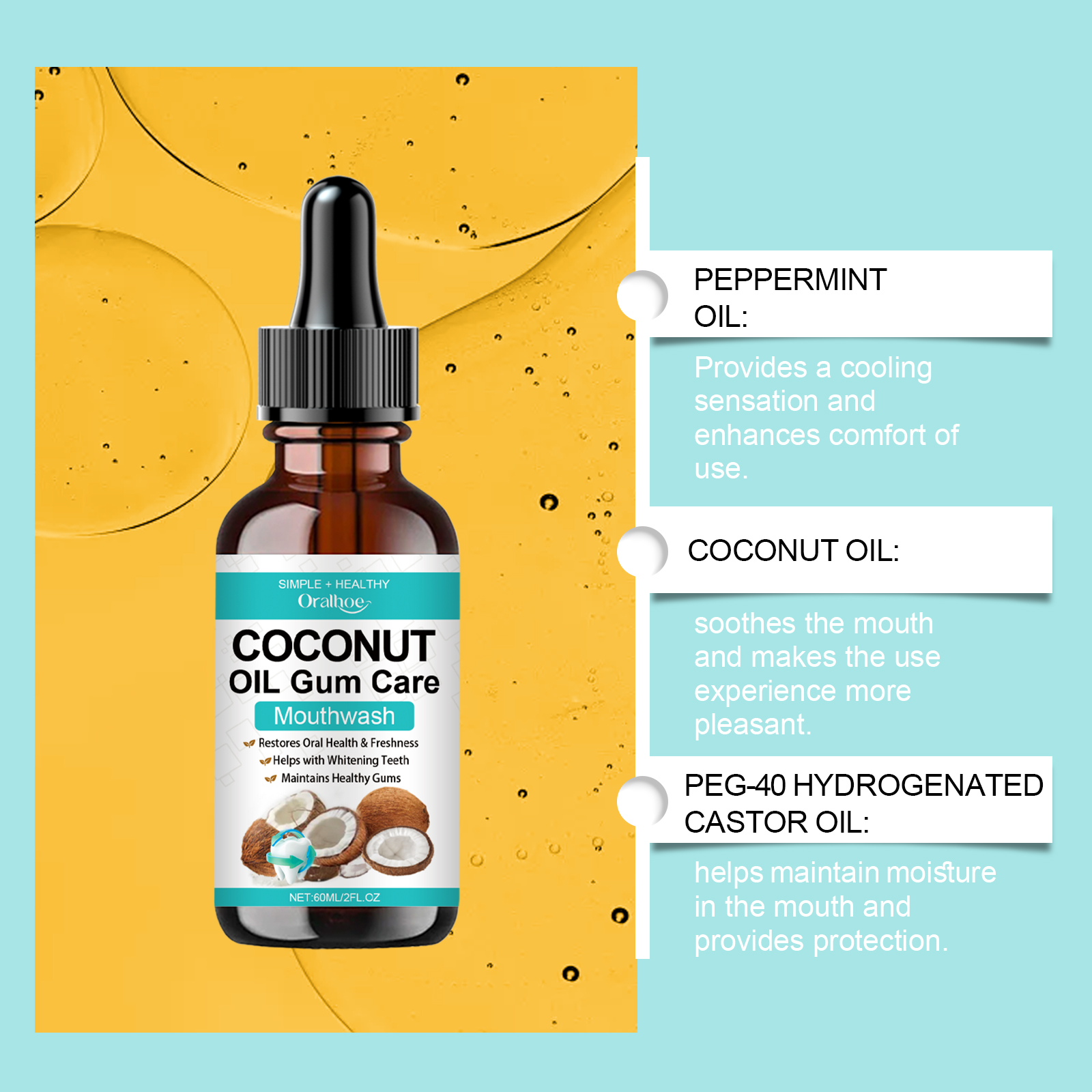 Coconut Mint Pulling Oil Mouth - Teeth Whitening Oil Pulling 리뷰 및 가격
