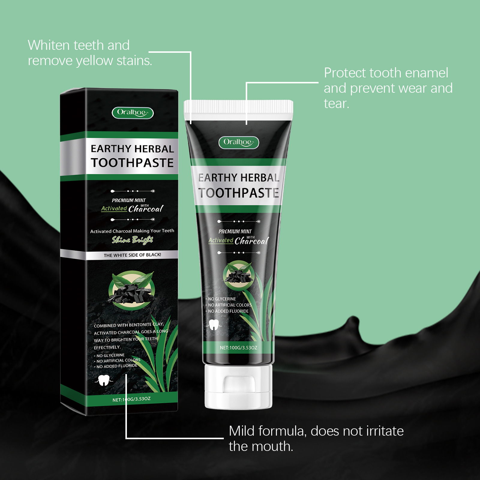 Bamboo Charcoal Mint Toothpast - Teeth Whitening Charcoal 리뷰 및 가격